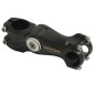 POTENCE VTT-VTC  REGLABLE NOIR 25.4  L 105mm POUR PIVOT FOURCHE 1"1-8 CAPOT NOIR