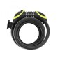 ANTIVOL VELO SPIRAL A COMBINAISON MICHELIN DIAM 12mm  LONG 1.50M  NOIR-JAUNE