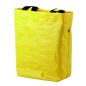 SACOCHE ARRIERE VELO LATERALE JAUNE (MATERIAU RECYCLE) FIXATION PORTE BAGAGE SUR CROCHET