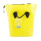 SACOCHE ARRIERE VELO LATERALE JAUNE (MATERIAU RECYCLE) FIXATION PORTE BAGAGE SUR CROCHET