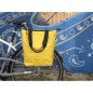 SACOCHE ARRIERE VELO LATERALE JAUNE (MATERIAU RECYCLE) FIXATION PORTE BAGAGE SUR CROCHET