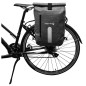 SACOCHE ARRIERE SAC A DOS VELO LATERALE HAPO-G DROIT-GAUCHE WATERPROOF 14L NOIR FIXATION PORTE BAGAGE
