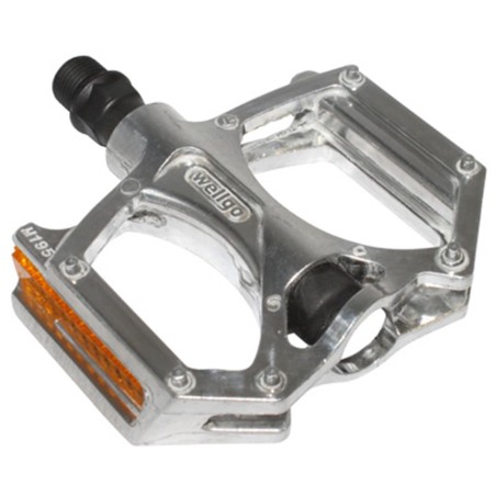 PEDALE VTT DESCENTE NEWTON ALU ARGENT 9-16" ROULEMENT DU (PAIRE)