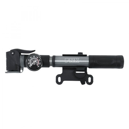 Pompe mini route-vtt p2r alu argent 7bars vp-vs avec manometre