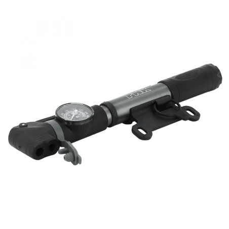Pompe mini route-vtt p2r alu argent 7bars vp-vs avec manometre