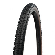Pneu gravel 700 x 45 Schwalbe g-one ultrabite  addix race guard noir-flanc bronze ts (45-622) tubeless-tubetype compatible vae
