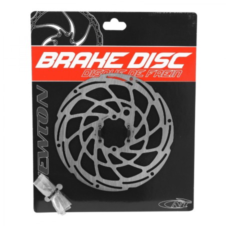 Disque de frein vtt 6 trous Newton brakco 160mm argent pour vae - e-bike avec renfort supplementaire de 2mm