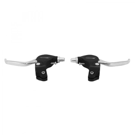 LEVIER DE FREIN VTT ENFANT NEWTON ALU-RESINE V-BRAKE NOIR ANTI-PINCEMENT (PAIRE SUR CARTE)