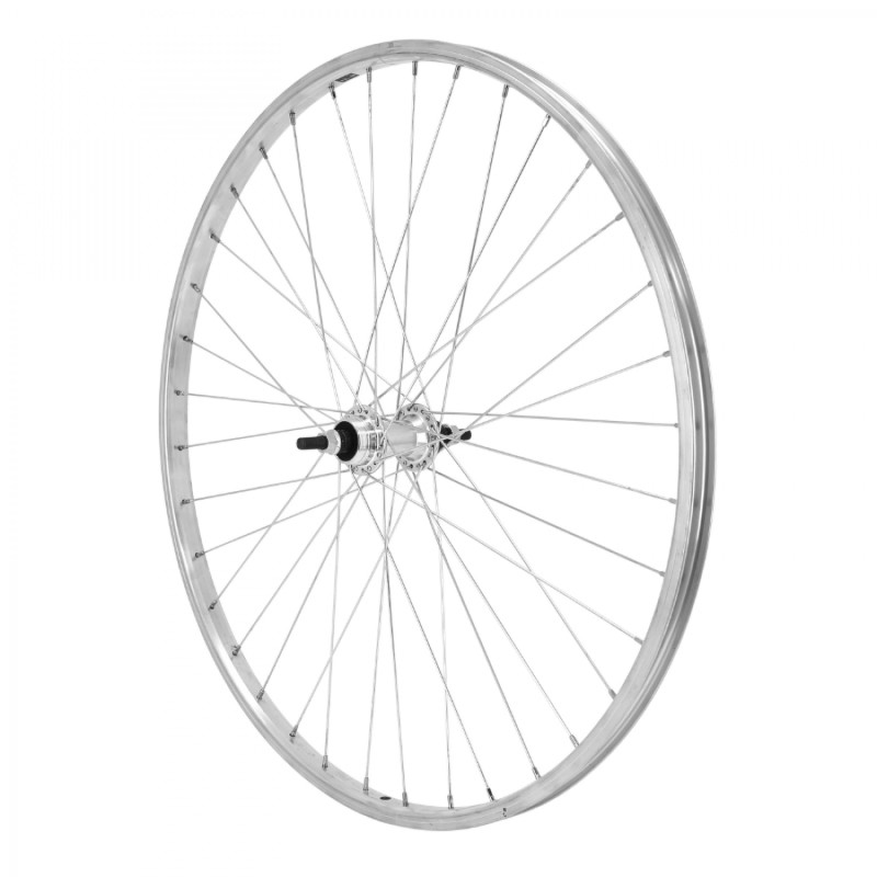 Roue city 650x35b alu arriere moyeu alu axe plein roue libre 1v. (35-584) (vendu avec ecrou 10x100) jante 21c