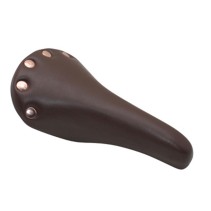 SELLE DDK ROUTE VINTAGE COLORI MARRON AVEC RIVETS RAIL ACIER 263x148mm