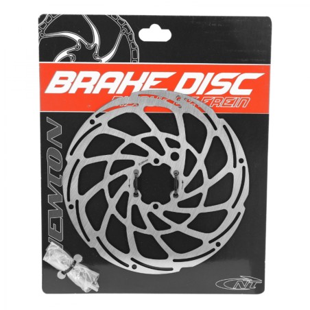 Disque de frein vtt 6 trous Newton brakco 180mm argent pour vae - e-bike avec renfort supplementaire de 2mm