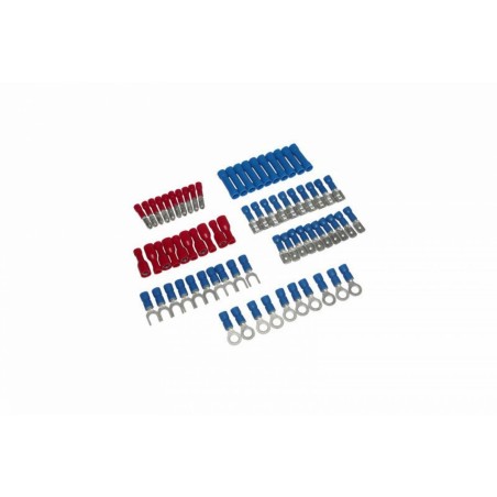 COSSE ELECTRIQUE PRE-ISOLEE UNIVERSELLE BLEU   ROUGE POUR FIL 0,5 à 2,5 mm²  (ASSORTIMENT SACHET DE 70 PIECES)