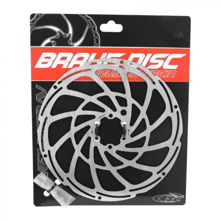 Disque de frein vtt 6 trous Newton brakco 203mm argent pour vae - e-bike avec renfort supplementaire de 2mm