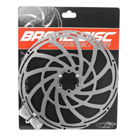 Disque de frein vtt 6 trous Newton brakco 220mm argent pour vae - e-bike avec renfort supplementaire de 2mm