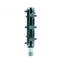 PEDALE VTT DESCENTE - BMX SWITCH FREERIDE NOIR ALU FILETAGE 9-16 AVEC PICOTS (PAIRE) 100x90mm