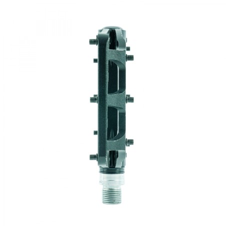 PEDALE VTT DESCENTE - BMX SWITCH FREERIDE NOIR ALU FILETAGE 9-16 AVEC PICOTS (PAIRE) 100x90mm