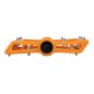 PEDALE VTT DESCENTE - BMX SWITCH JUMP ORANGE RESINE FILETAGE 9-16 AVEC PICOTS ARGENT (PAIRE)