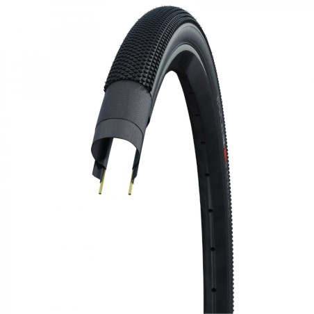 Pneu gravel 700 x 40 Schwalbe g-one allround noir ts (40-622) renfort race guard tubeless-tubetype compatible vae