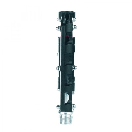 PEDALE VTT DESCENTE - BMX SWITCH NORTH SHORE NOIR ALU FILETAGE 9-16 AVEC PICOTS (PAIRE) 110x95mm