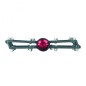 PEDALE VTT DESCENTE - BMX SWITCH NORTH SHORE NOIR ALU FILETAGE 9-16 AVEC PICOTS (PAIRE) 110x95mm
