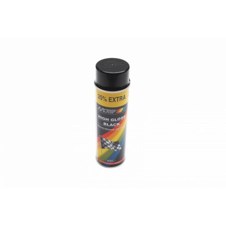 BOMBE DE PEINTURE MOTIP PRO ACRYLIQUE BRILLANT NOIR AEROSOL 500 ml (04005)