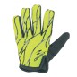 GANTS VELO ENFANT JUNIOR LONG GIST JAUNE FLUO-NOIR 8-10 ANS (PAIRE SUR CARTE) SANS VELCRO  -8157