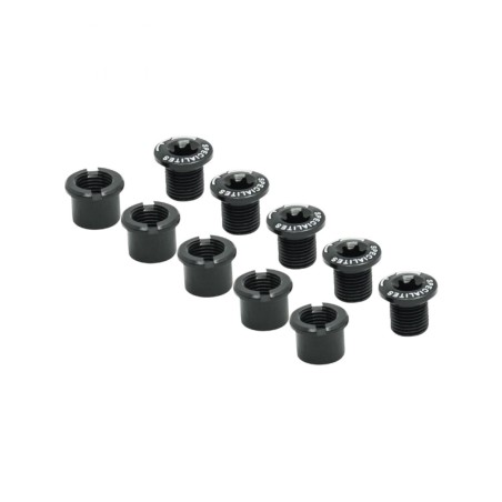 INTRAVIS PEDALIER TA ALU NOIR COMPATIBLE DOUBLE PLATEAUX 5 BRANCHES (JEU DE 5)