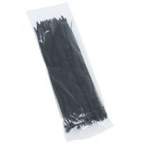 COLLIER DE SERRAGE NYLON TYPE RILSAN 4,8x300mm NOIR (VENDU PAR 100)