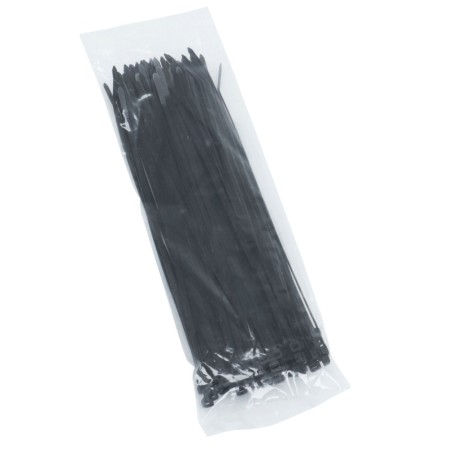 COLLIER DE SERRAGE NYLON TYPE RILSAN 4,8x300mm NOIR (VENDU PAR 100)