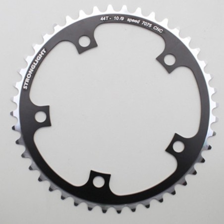 PLATEAU ROUTE 5BRA D.130 STRONGLIGHT 44DTS INTERIEUR NOIR ALU 7075 TYPE SHIMANO  9-10V.
