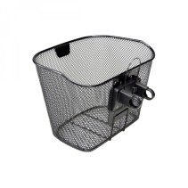 PANIER AVANT ACIER NID ABEILLE KLICKFIX 16L NOIR AVEC PLATINE FIXE (35x26x25cm)