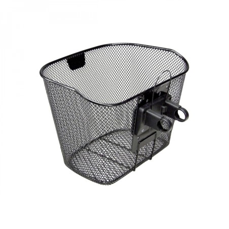 PANIER AVANT ACIER NID ABEILLE KLICKFIX 16L NOIR AVEC PLATINE FIXE (35x26x25cm)