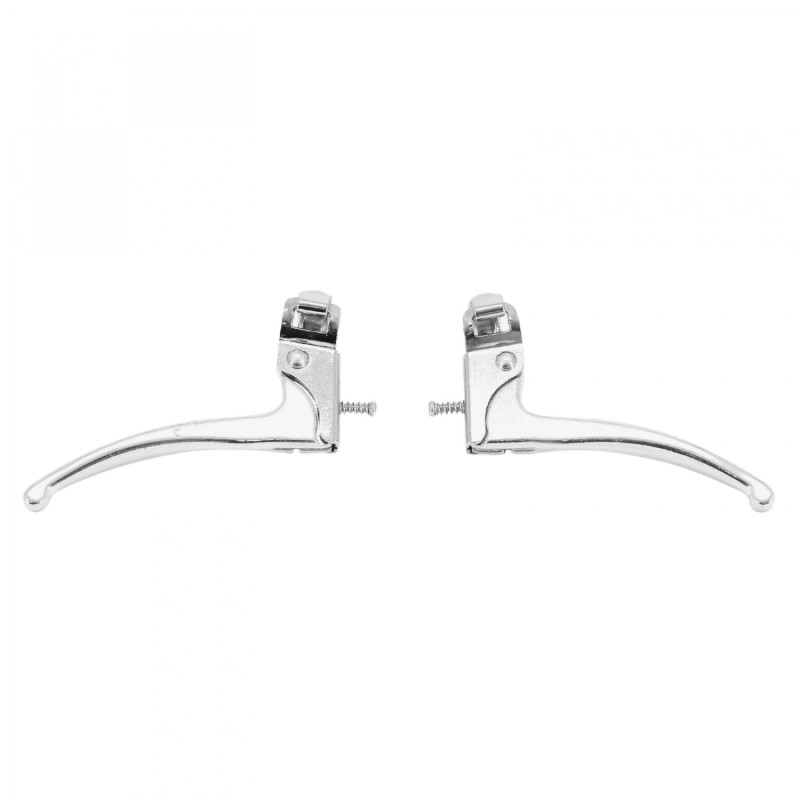 LEVIER DE FREIN CITY ARGENT DIAM 22,2MM COMPATIBLE CANTILEVER   CALIPER (PAIRE)