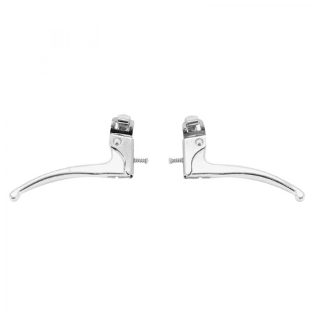 LEVIER DE FREIN CITY ARGENT DIAM 22,2MM COMPATIBLE CANTILEVER   CALIPER (PAIRE)