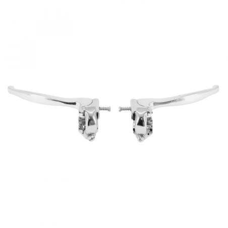 LEVIER DE FREIN CITY ARGENT DIAM 22,2MM COMPATIBLE CANTILEVER   CALIPER (PAIRE)