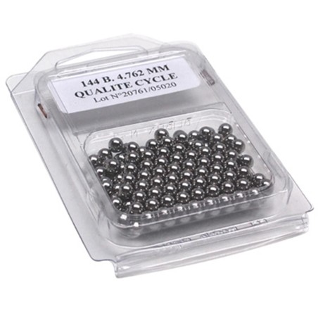BILLE ACIER 4,762mm (3-16'') (1 GROSSE de 144 BILLES)
