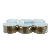 RUBAN ADHESIF HPX EMBALLAGE BRUN 50mm x 66M (PACK DE 6 ROULEAUX)