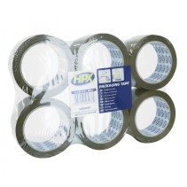 RUBAN ADHESIF HPX EMBALLAGE BRUN 50mm x 66M (PACK DE 6 ROULEAUX)