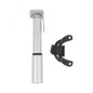 Pompe mini route Zefal road micro alu argent  7bars l165mm vp-vs 95g pour pneu section 25 à 32mm avec clips fixation