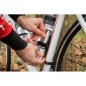 Pompe mini route Zefal road micro alu argent  7bars l165mm vp-vs 95g pour pneu section 25 à 32mm avec clips fixation