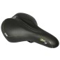 SELLE DDK CITY CONFORT FLUIDY DAME NOIR 270x195mm RAIL ACIER NOIR AVEC SHOK ABSORBER