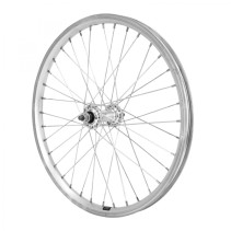 Roue vtt 20" er10 avant alu double paroi moyeu alu axe plein (vendu avec ecrou 9x100) jante 19c