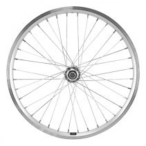 Roue vtt 20" er10 avant alu double paroi moyeu alu axe plein (vendu avec ecrou 9x100) jante 19c