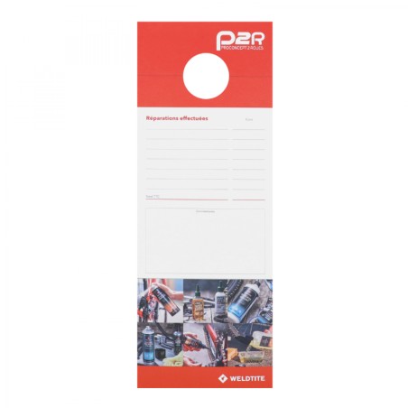 FICHE REPARATION VELO P2R POUR ATELIER (PAQUET DE 100 FICHES)