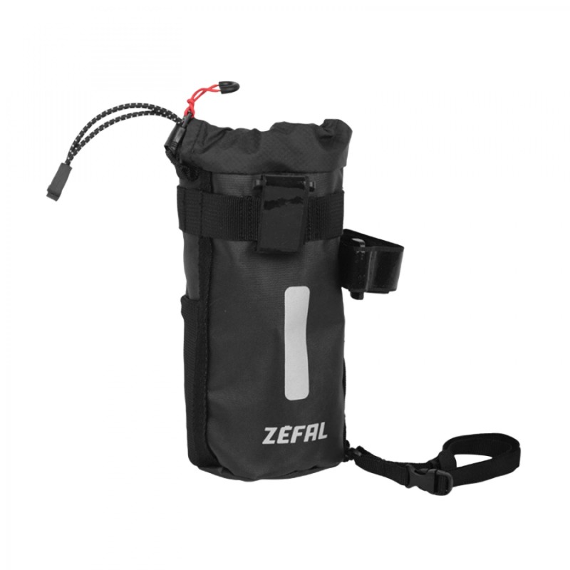 SACOCHE DE CINTRE-GUIDON VELO ZEFAL Z ADVENTURE POUCH BAG NOIRE FIXATION VELCROS (Lg180mm x D90mm - 1.1 LITRE) - AVEC