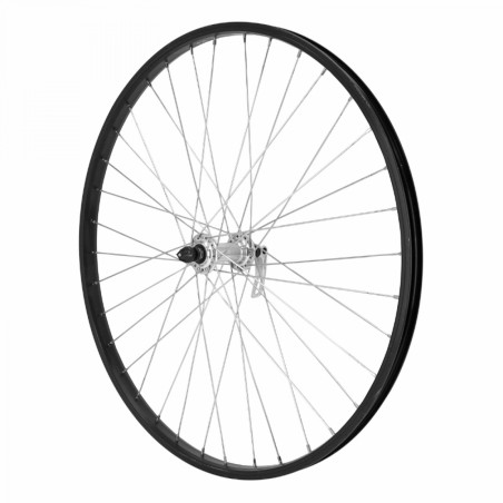 Roue vtt 26" avant alu m110 noire moy argent alu blocage