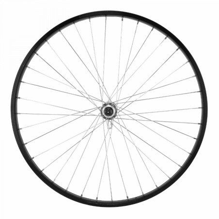 Roue vtt 26" avant alu m110 noire moy argent alu blocage