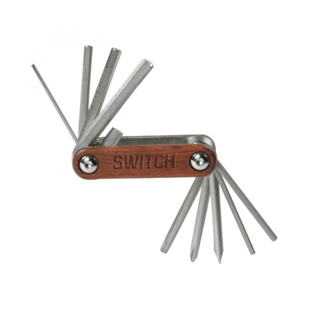 OUTIL MULTIFONCTION SWITCH CORPS BOIS 8 FONCTIONS CLE ALLEN   TOURNEVIS