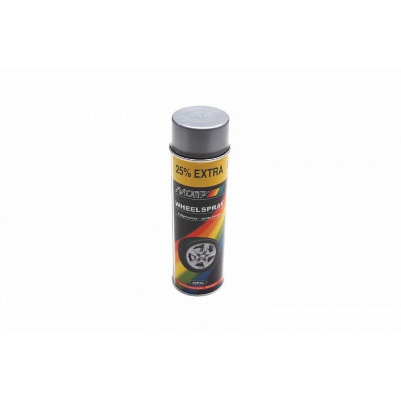 BOMBE DE PEINTURE MOTIP PRO ACRYLIQUE JANTES ARGENT AEROSOL 500 ml (04007)