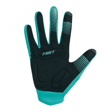 GANTS VELO VTT LONG GIST ARMOR BLEU TURQUOISE XXL (PAIRE SUR CARTE) COMPATIBLE ECRAN TACTILE -5555